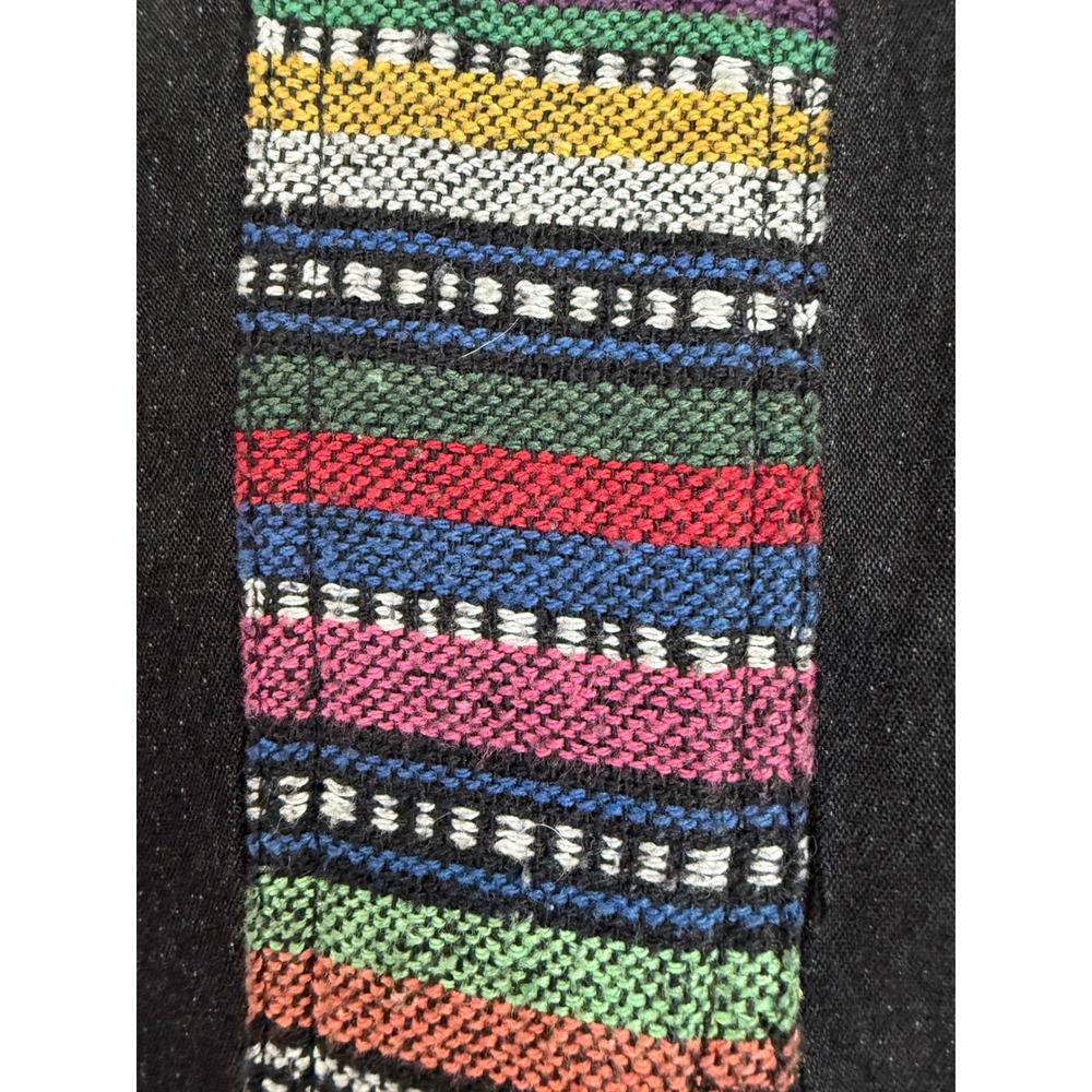 Vintage Diane Gilman DG2 Black‎ M Denim Embroidered Jean Jacket Western Aztec - Picture 4 of 16